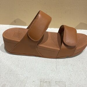 LULU Adjustable Leather Slides